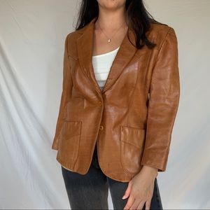 Stetson vintage soft 2 button leather blazer